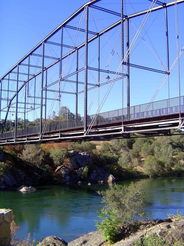 A few miles to the south, Folsom has jumped into history with both feet. Here, an old highway bridge, in service from 1893 to 1917, was refu