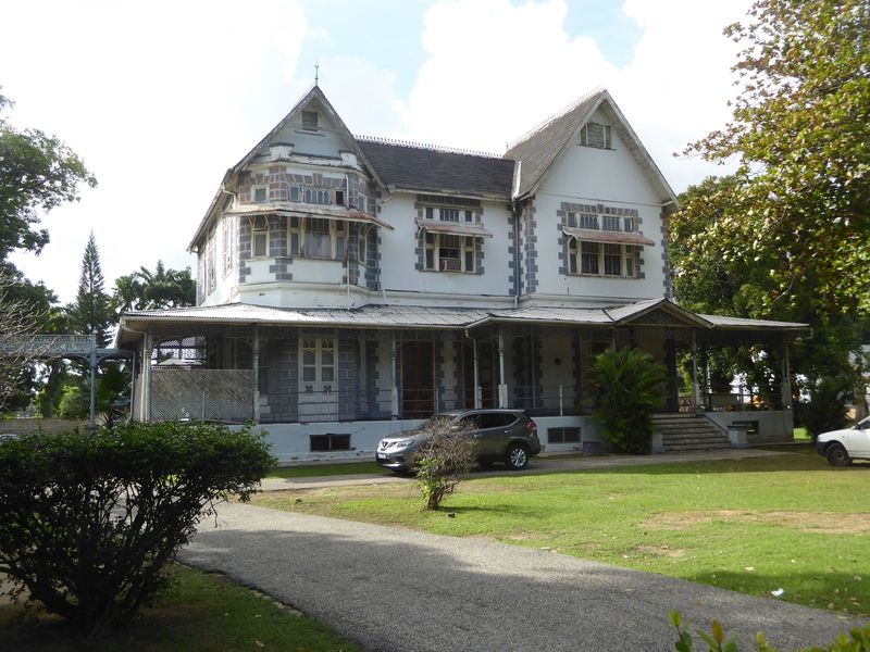 A series of mansions lies north of the school. Here's Hayes Court, completed in 1910 as the residence of Trinidad's Anglican bishop and name