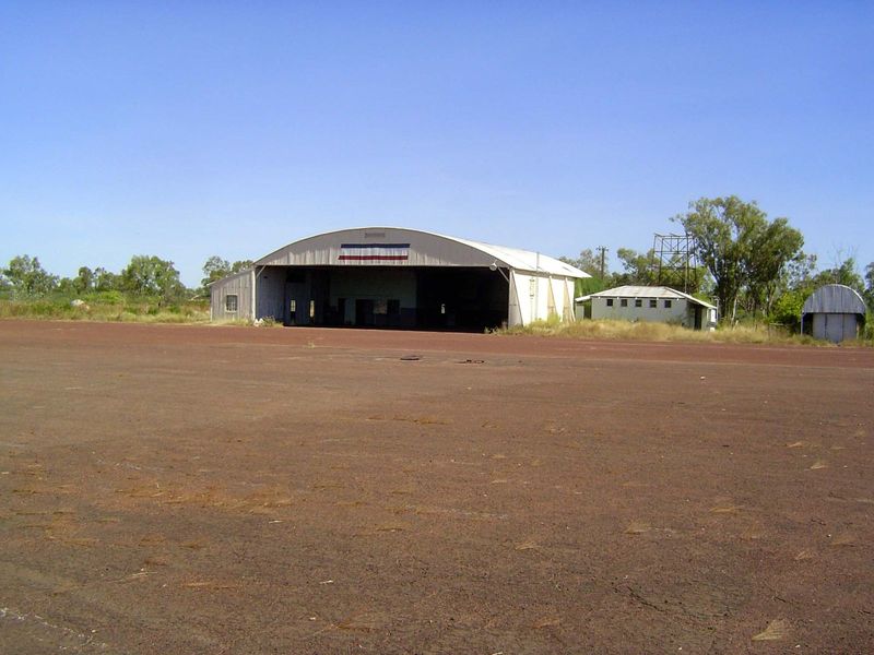 A hundred miles up the road from Tennant Creek, then off to the west a few miles, this is Daly Waters, at one time a busy airfield, both mil