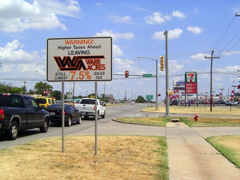 Warr created and named a city for himself. It's now an enclave roughly 2,000 acres and 10,000 people on the west side of Oklahoma City. It h