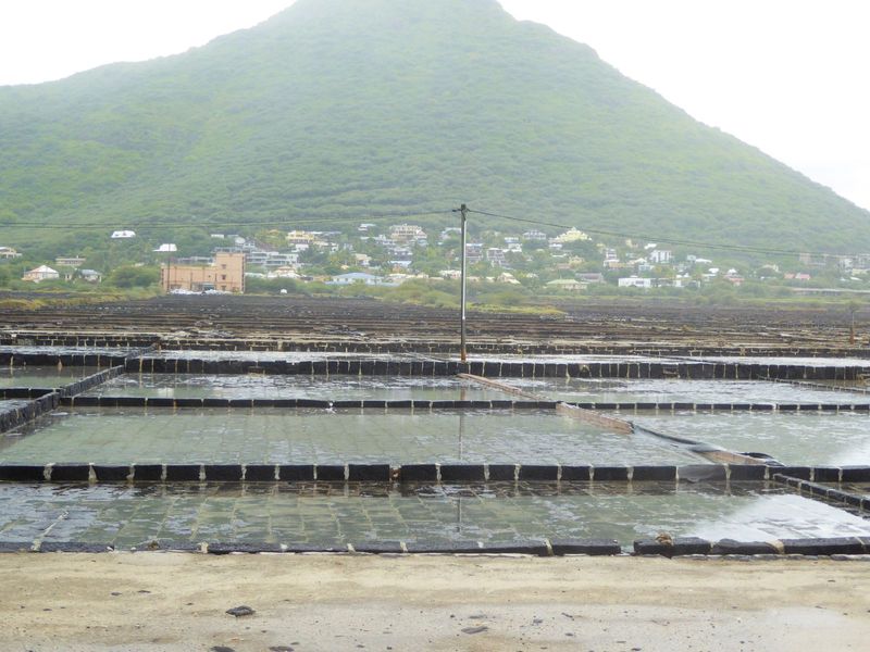 The brine gets more and more concentrated as it passes from level to level.