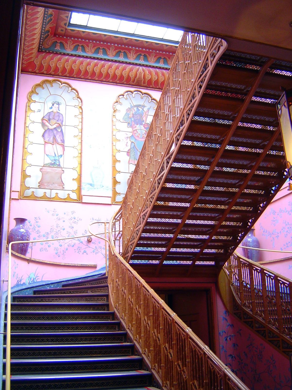 The grand staircase. Caution: many of the bedrooms in the remodeled hotel are in a newly built west wing. Plumbing an old building is wicked