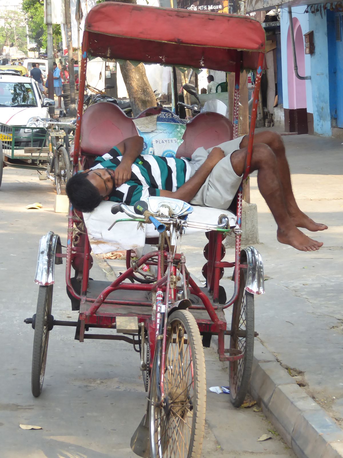 No thanks. I'm uncomfortable riding in cycle rickshaws.
