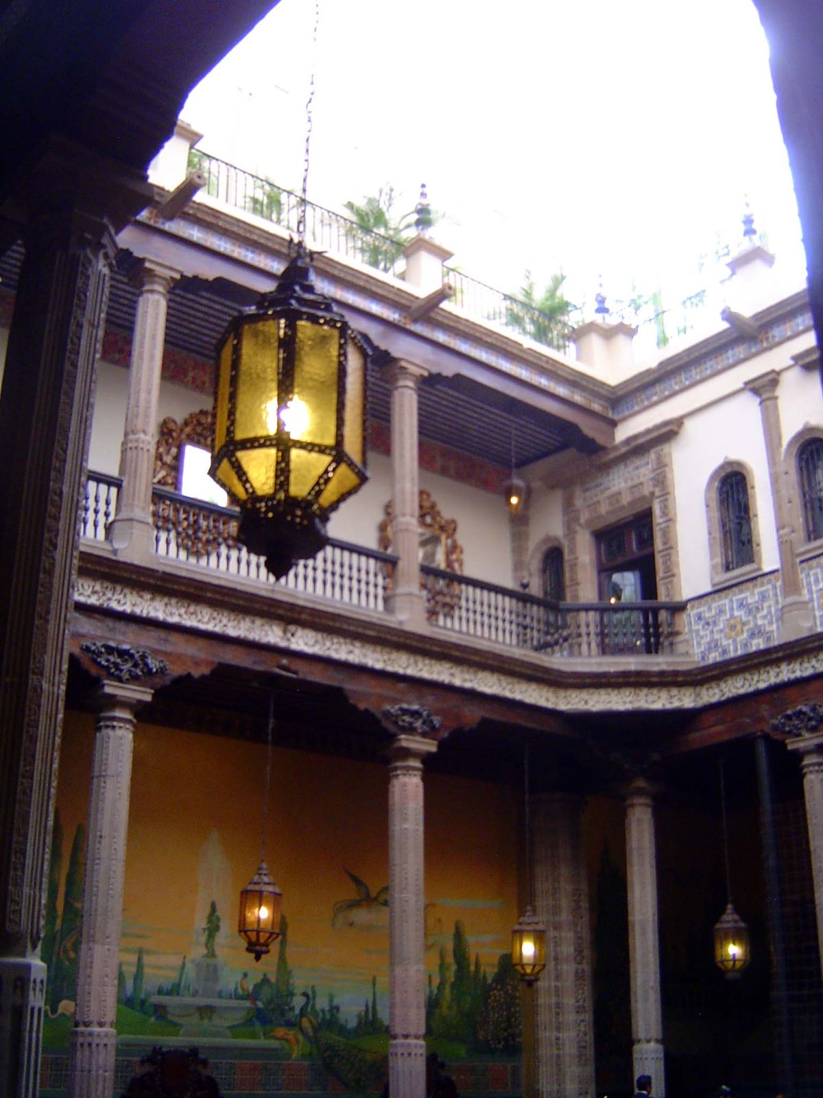 Courtyard, with a mural by Orozco.