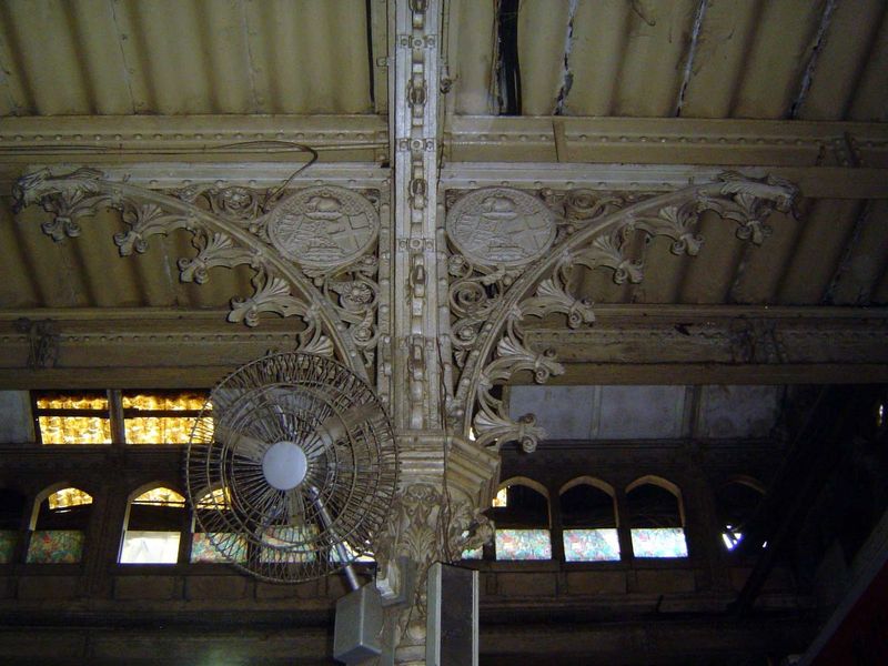 Even the utilitarian railway sheds are ornamented, as with these brackets.