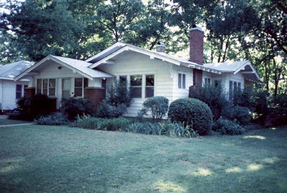 A more tamed bungalow, one of many in the Craftsman Style, popular in Norman for many years.