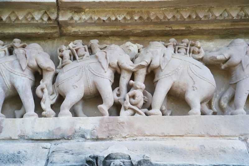 Not so Lakshmana, which is full of scenes from the all-too-temporal world. Here, elephants fighting and crushing human victims.