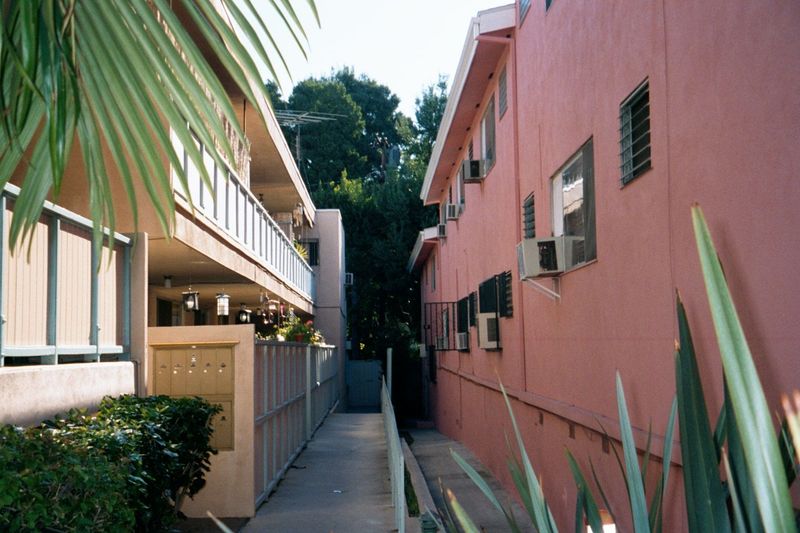 Hollywood has plenty of people who can't afford such prices. For them, apartments will do—in this case off Hollywood Boulevard west of La Br