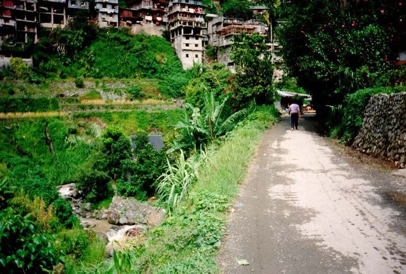 Banaue, capital of Ifugao, is centrally located in the province and roughly halfway up the long slope of the Cordillera.