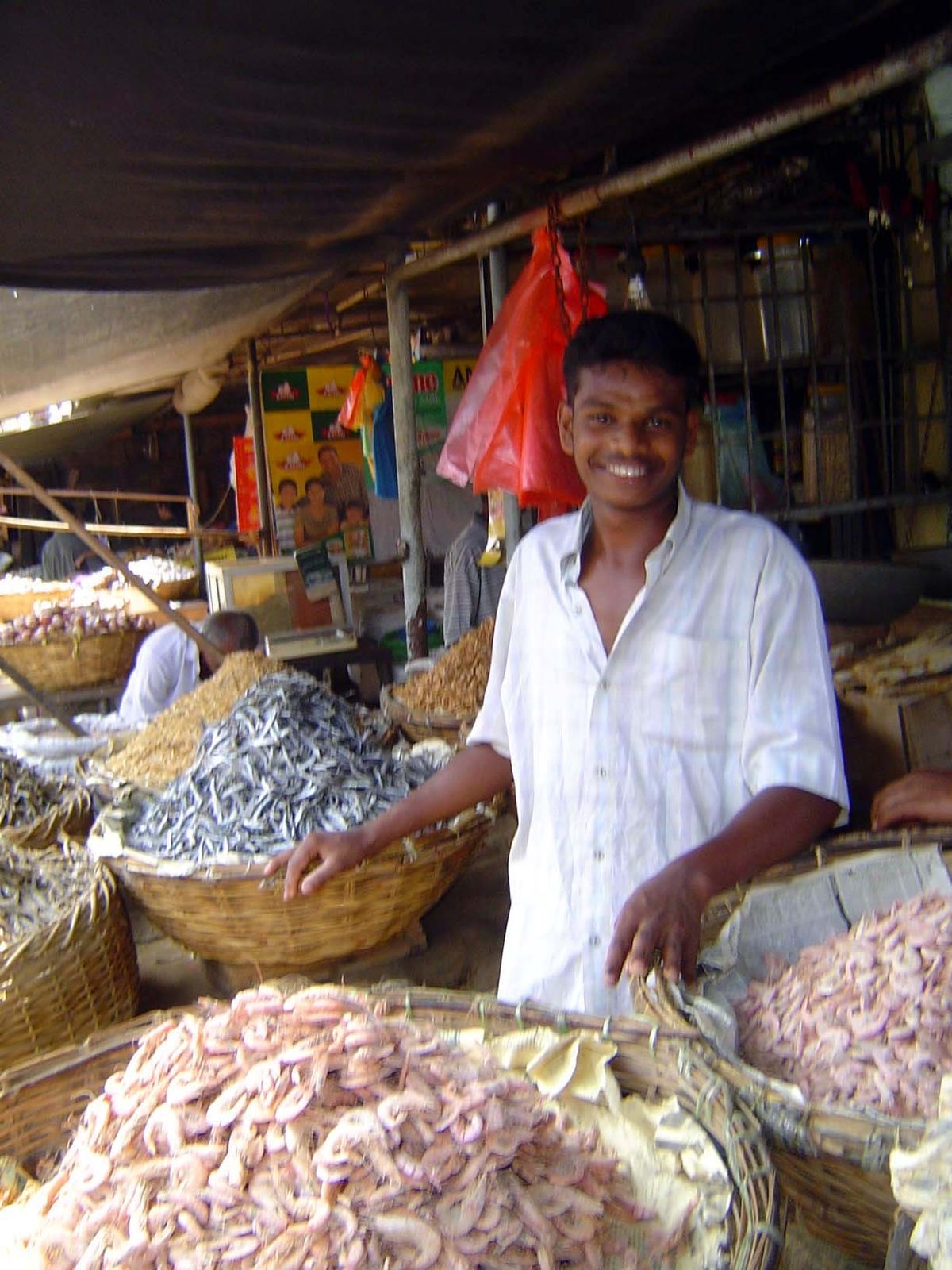 Dried fish and shrimp.
