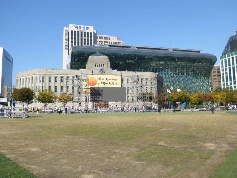 Here's another import. It's the City Hall now the public library begun in 1926 and designed by Keichi Sasa, an engineer employed by the Japa