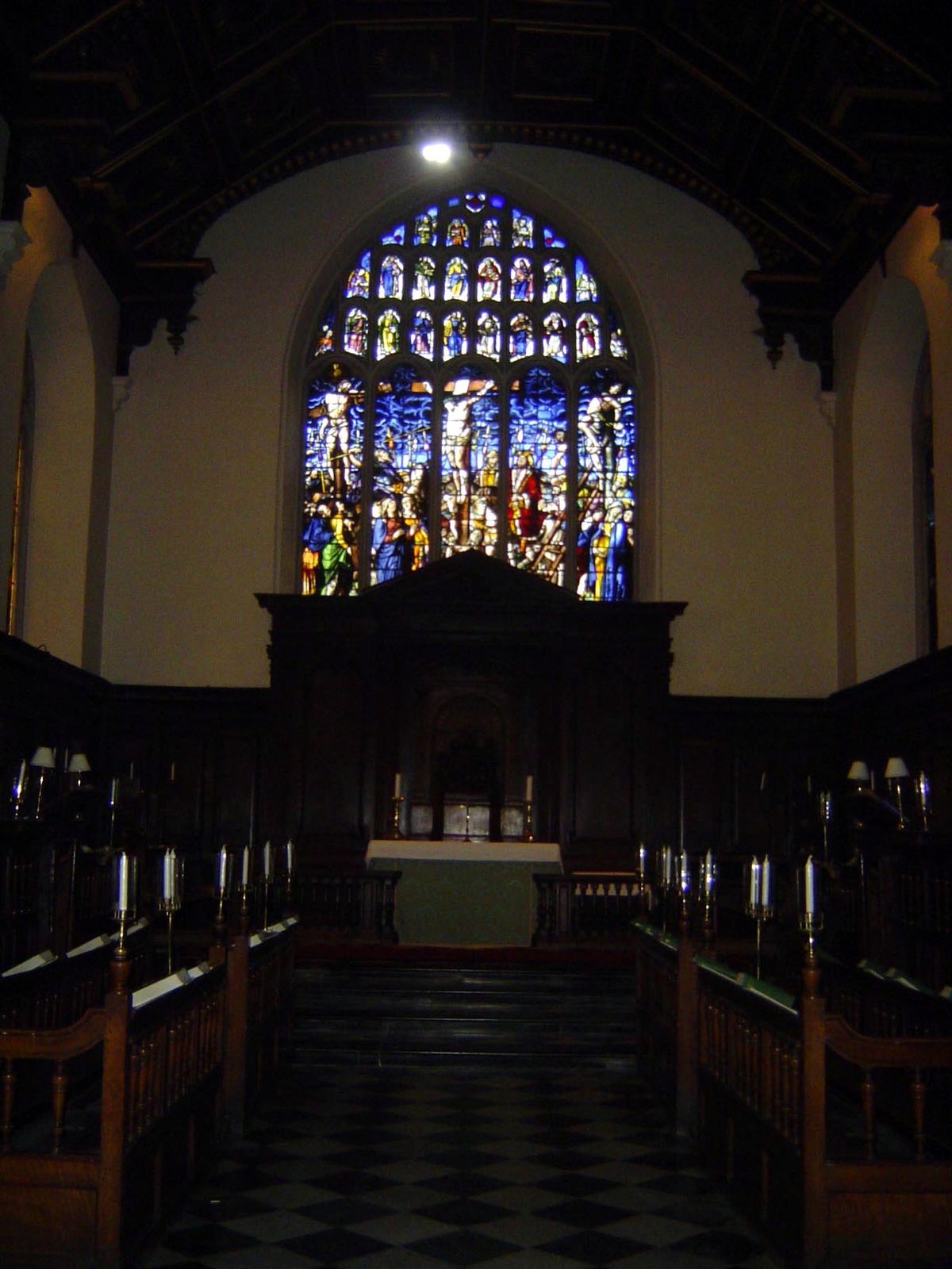 The seats are from 1632, the year of the chapel's consecration.