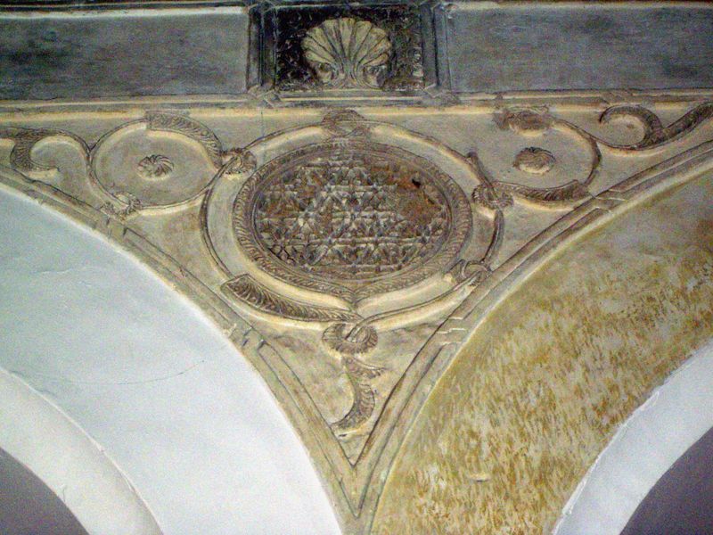 A Star of David is subtly hidden in one spandrel.