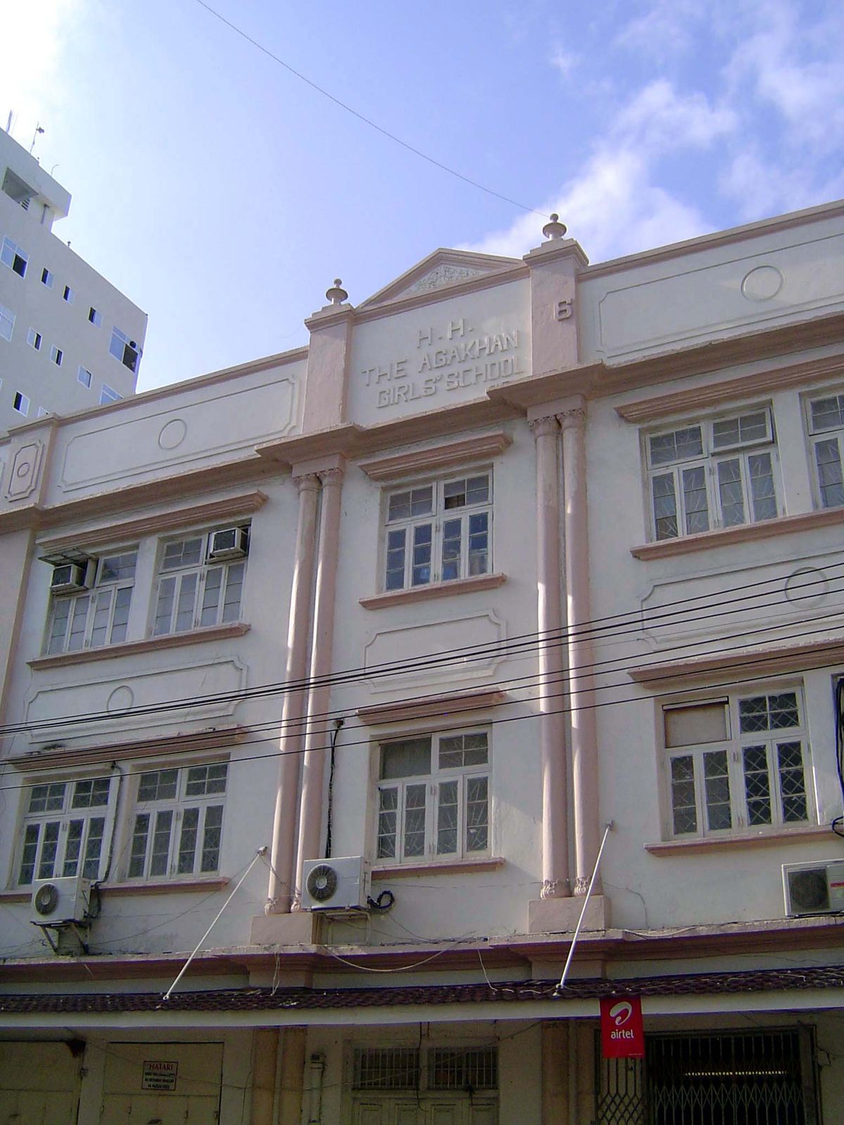 Next to it is the Aga Khan Library and this, the Aga Khan's girl's school.