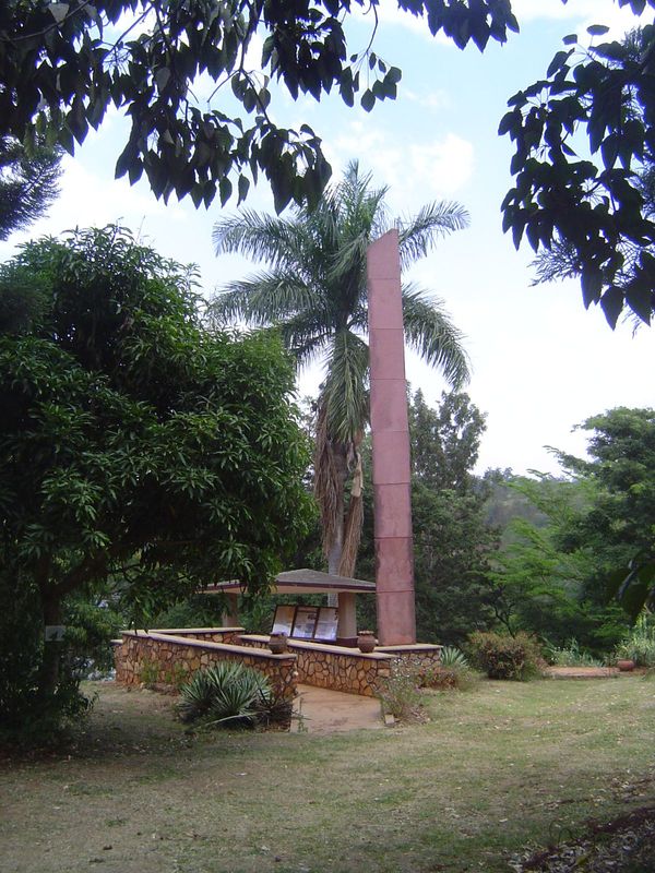 A monument not to be confused with the obelisk erected in Kensington Gardens in 1866 stands on the bluff above.

Speke explained how he came