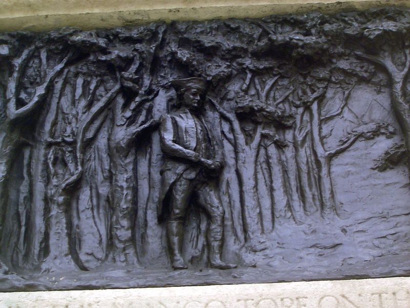 Clive is shown in a grove on mango trees on the eve of the Battle of Plassey, where Clive won Bengal.