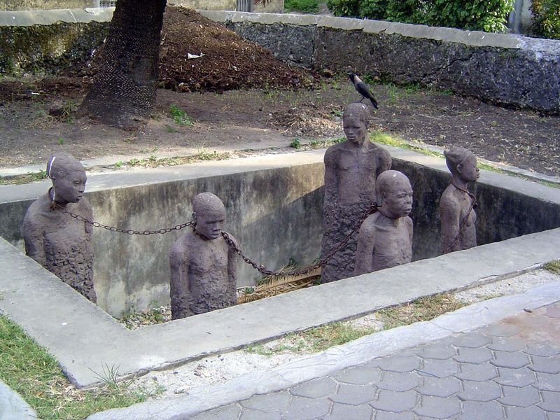 The trading economy of Zanzibar was once heavily dependent on the export of slaves brought over from the mainland and penned here for sale a