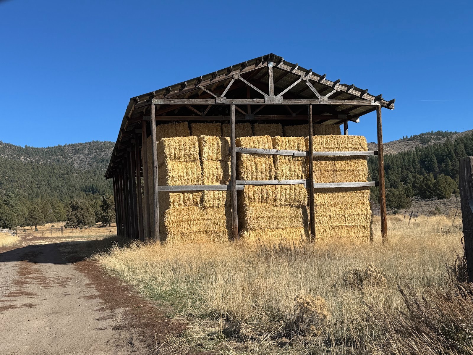 Storage for square bales.
