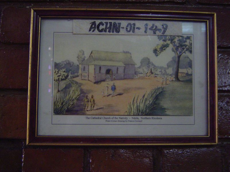 A watercolor of the original building.