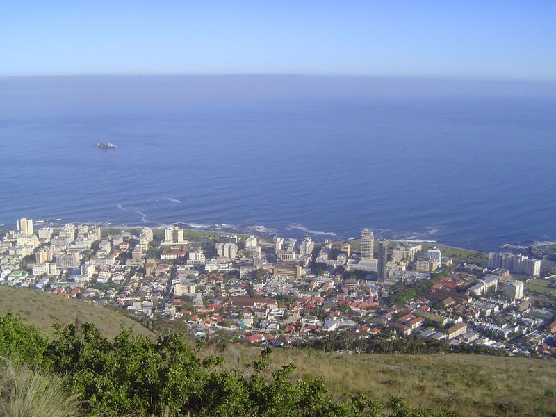 A bit of flat land appears at Sea Point.