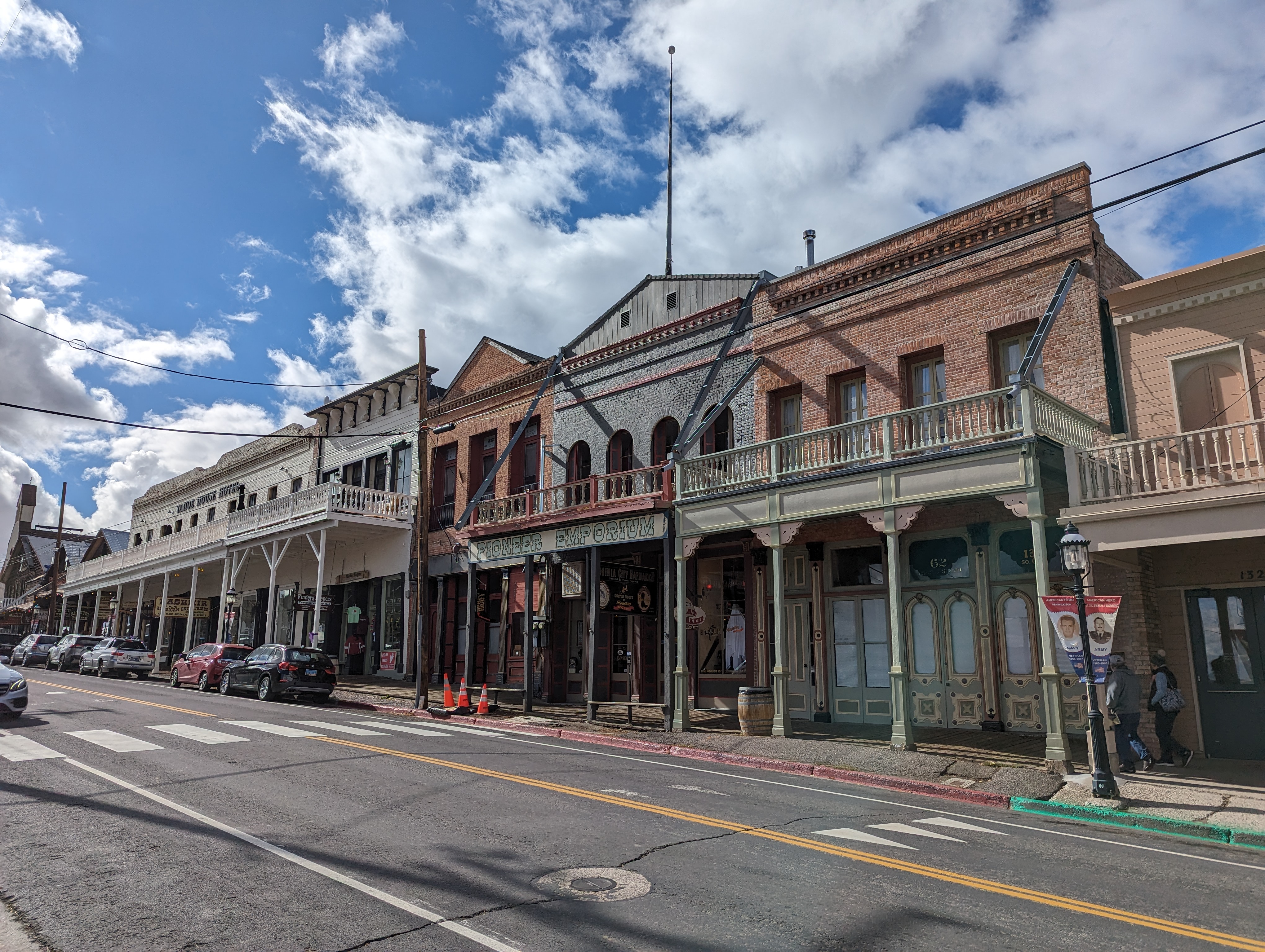 Virginia City's Main Street, C Street, is lined mostly with buildings built immediately after a devastating fire in 1875.  Yes, that was jus
