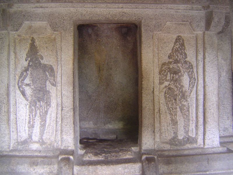 The only imagery is the outline of the door guards.