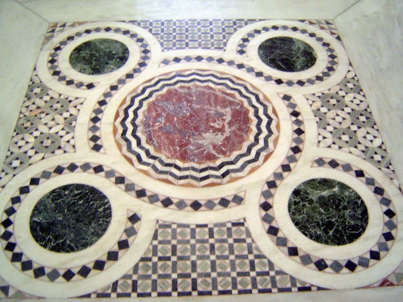 Inlaid floor.