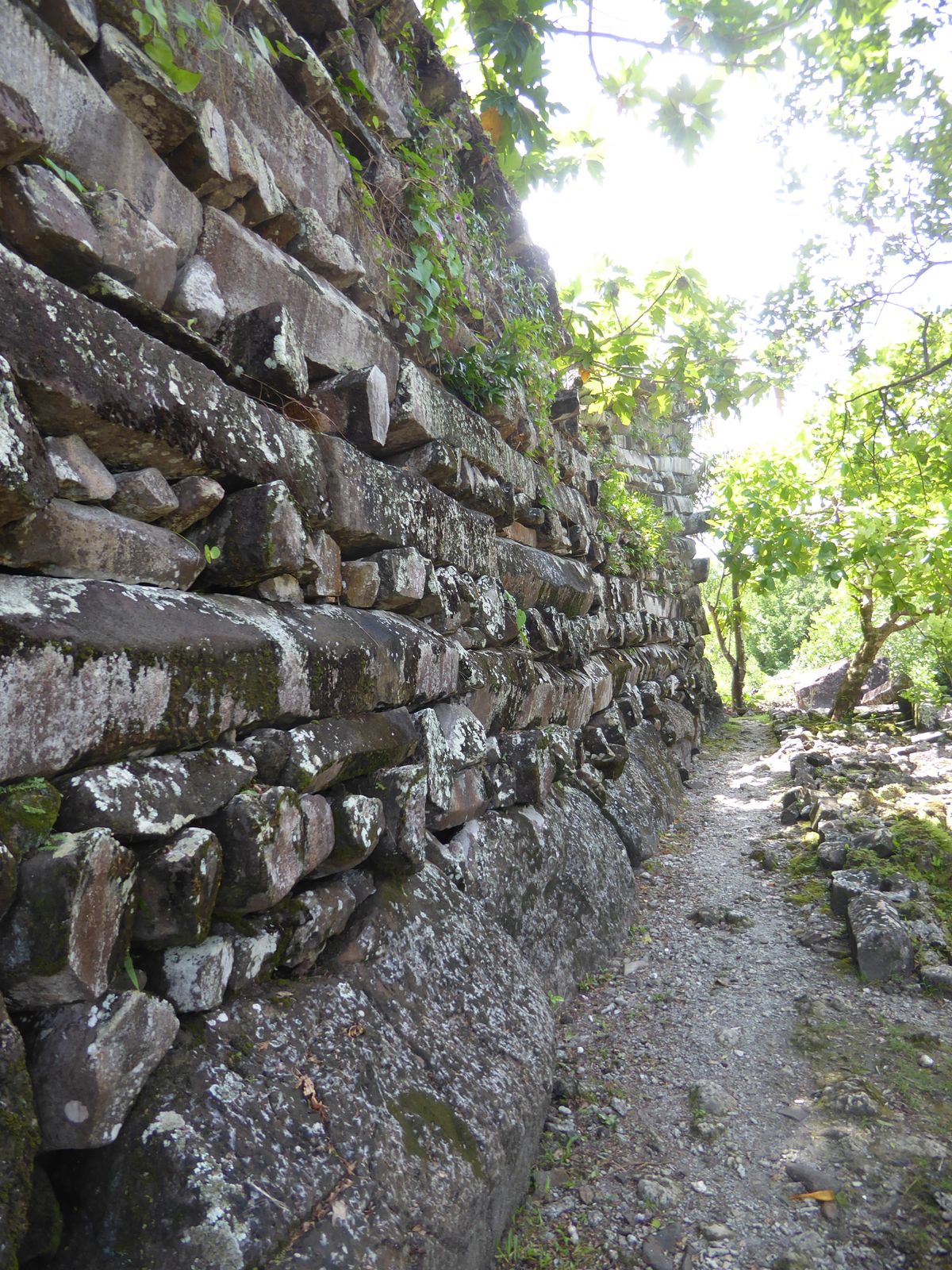 We've scooted through it and are on our way around the outside of the enclosure. I'm looking at those base rocks and still wondering how the