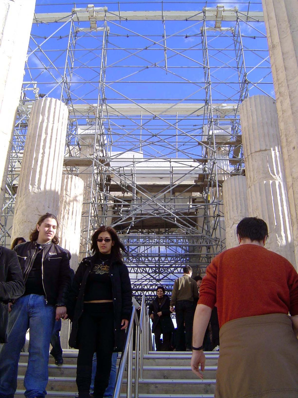 What you really didn't want to see: the passage through the propylaia early on a low-season morning, before the real crowd arrived. The gate