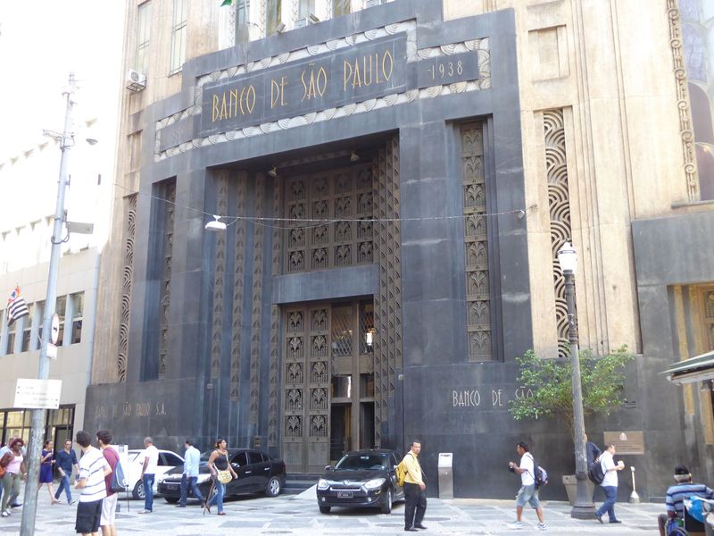 The old banking hall remains open as an architectural monument.