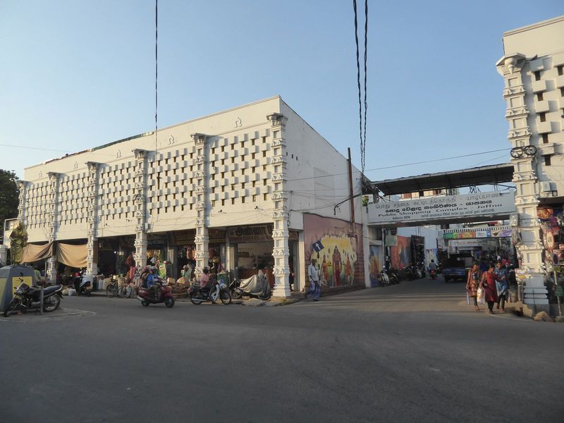 Across the street, the Jaffna Market is probably of the same vintage—sometime between Independence 1948 and the start of the civil war 1983.