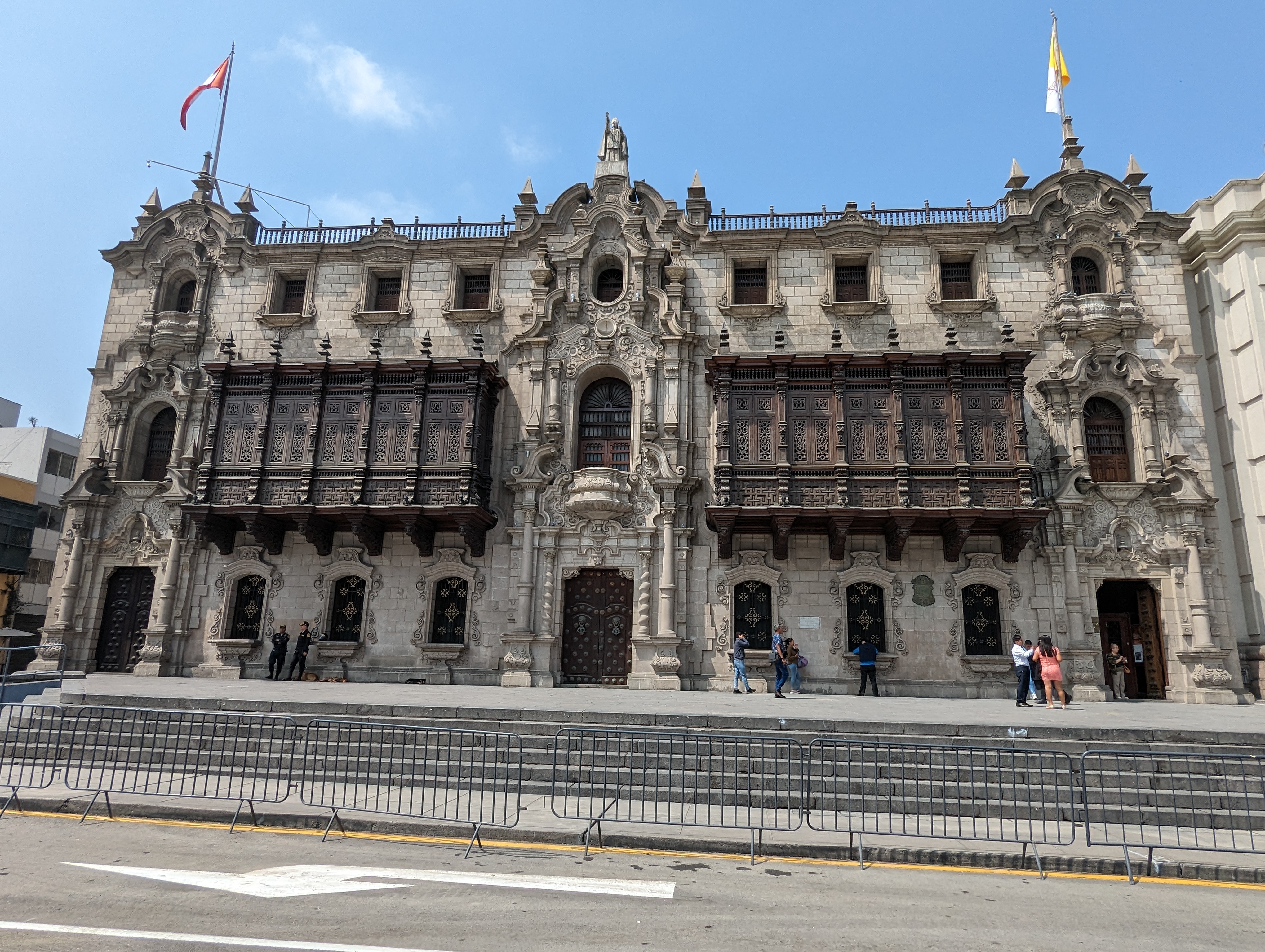 The adjoining archbishop's palace, built in a backward-looking 20th century.