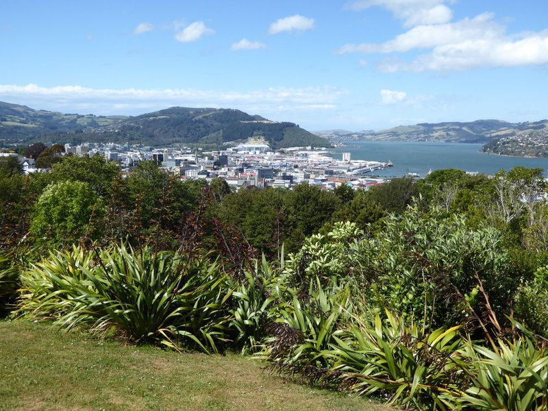 Here we've circled around to the end of the harbor and found a hill Unity Park overlooking the city. The town—about time we settled this det
