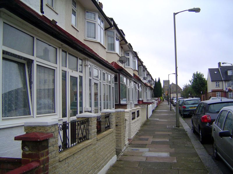 Alistair Service writes, "The buildings can provide a fairly depressing environment on dull winter days with no leaves on the trees, but wit