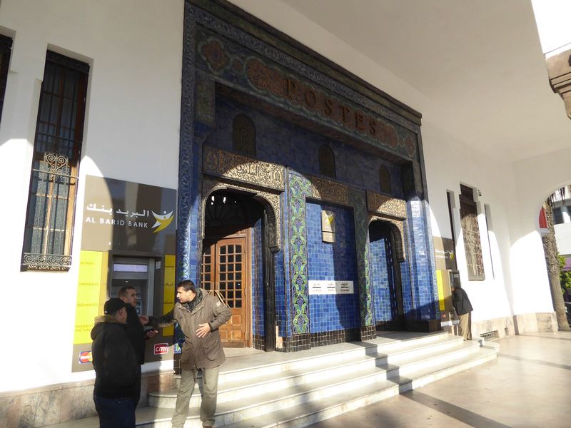 The main entrance is trimmed with tile.