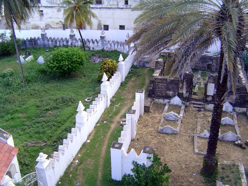 The most authentic touch may be the graveyards surrounding the palace.