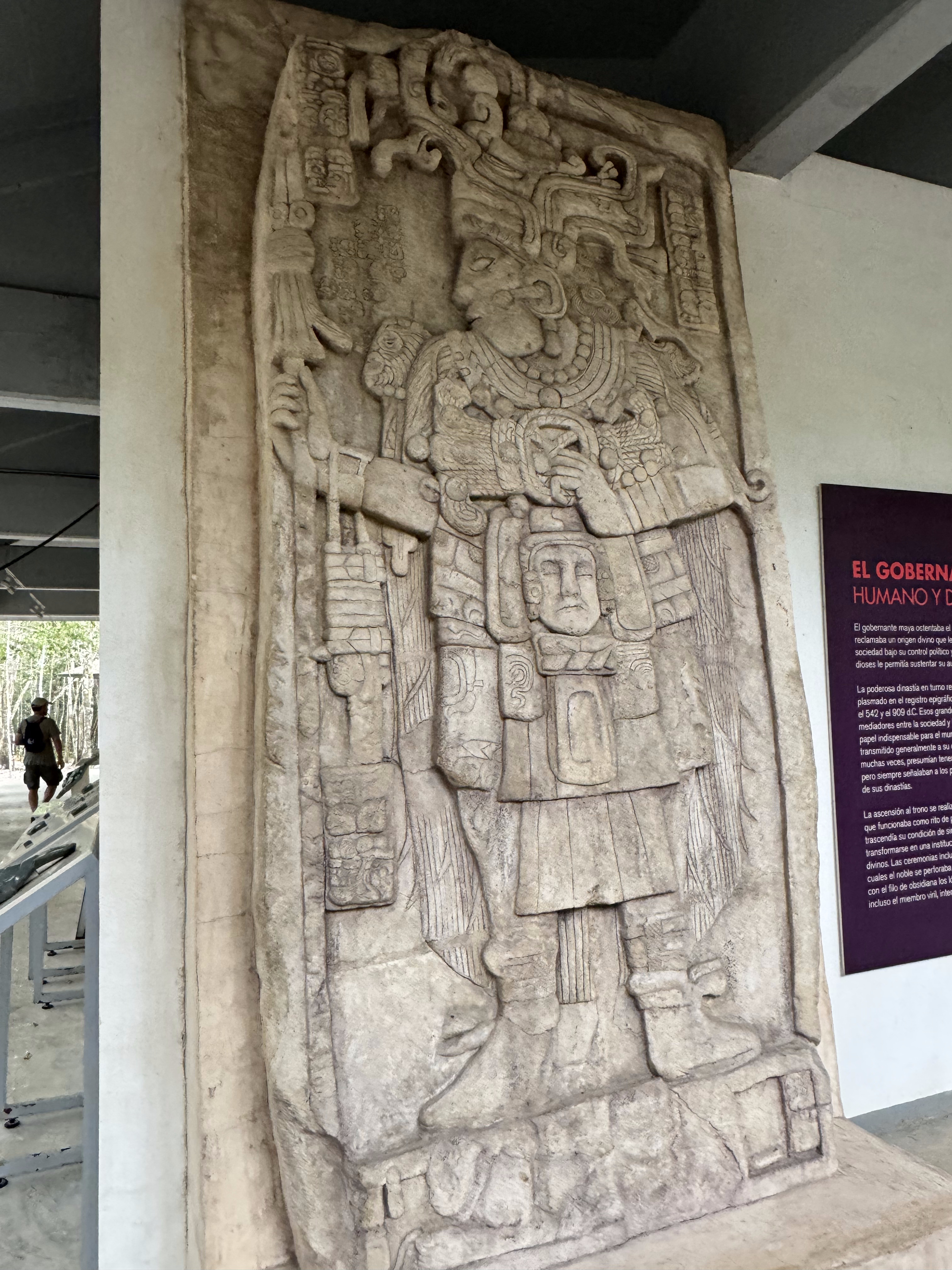 One stele was prominently displayed.  The first archaeologist to work here wrote that he found a hundred steles on the site.  Made of soft l
