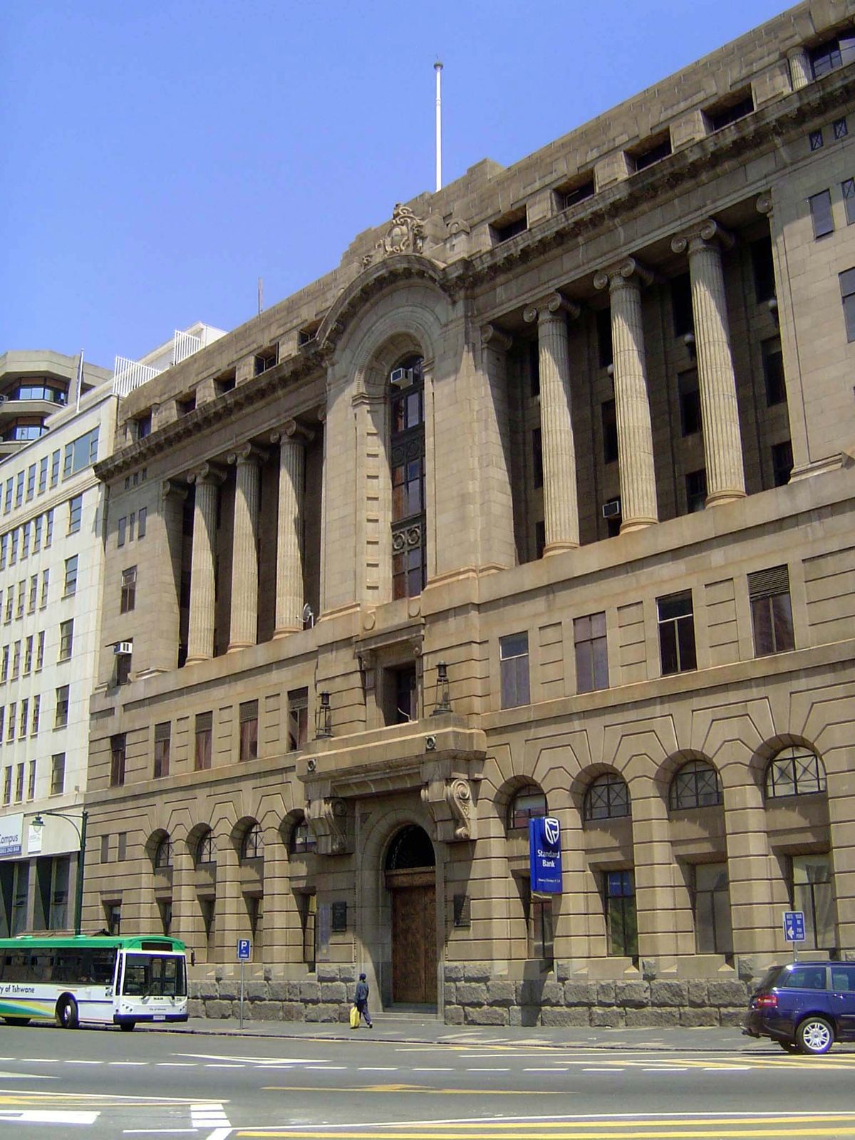 Several banks rim the square. By their own bulk they hint at the financial clout of the British. Here, for example, is the Standard Bank.