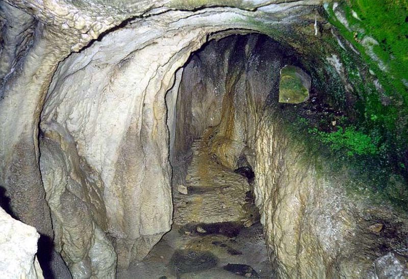 This picture was taken by sticking a camera into the pitch blackness of the Battir spring. What appeared to the eye as a pitch-black cave ap