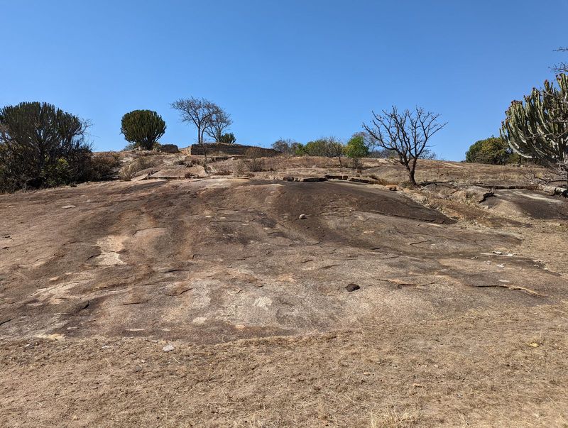 …because we're on a gentle but dramatic granite swell. There's something up top, too.