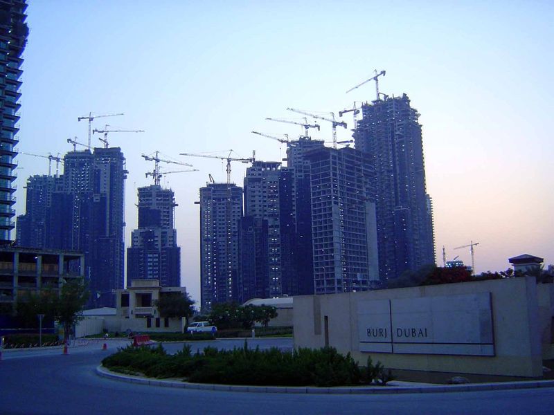 You hardly notice the highrises at its base.