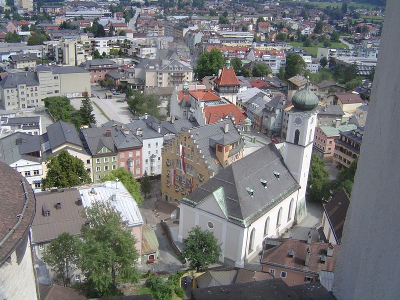 The central business district: Kufstein today has about 15,000 people and is less than an hour from Munich by autobahn.