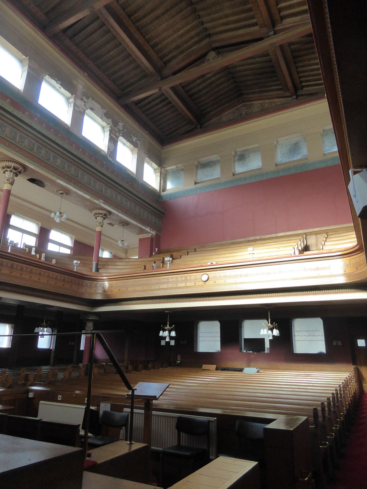 The interior is much higher than you'd expect, but that's because the floor is in the basement.