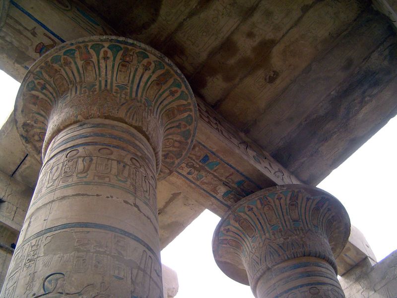Columns in the hypostyle hall.