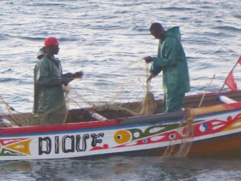 There are fishermen less than a mile away.