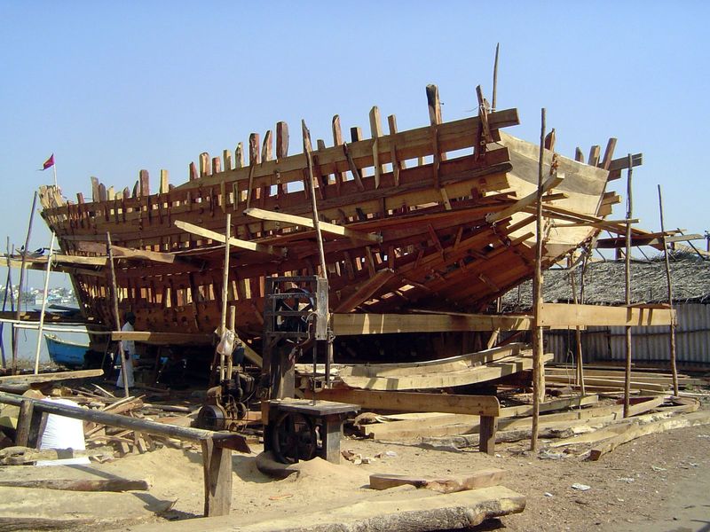 For another, the shipwrights here use electrical tools. Not in Zanzibar.