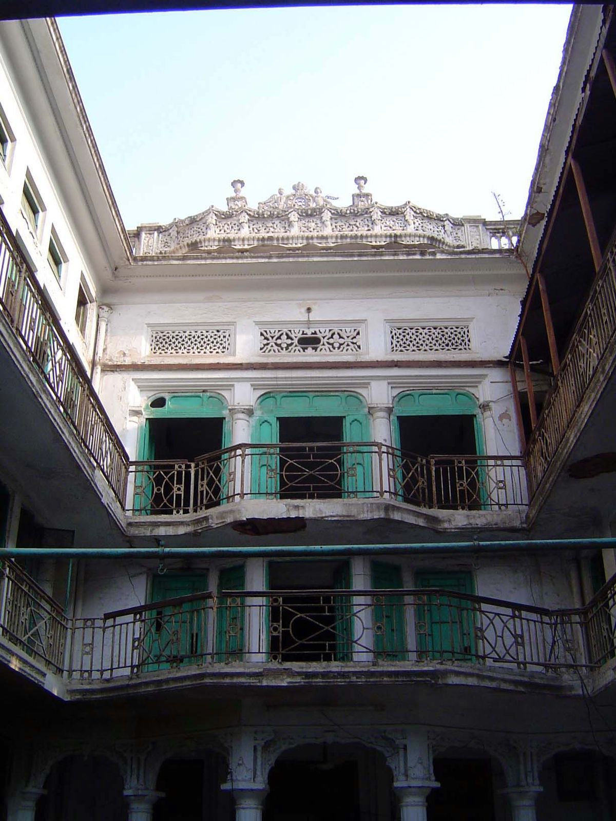 The courtyard.