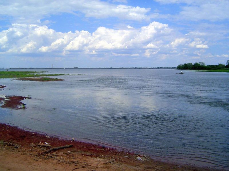 The lake at low stage.