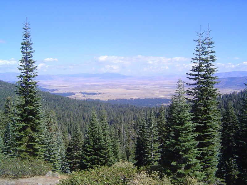 And here, from the summit, distant Sierra Valley.