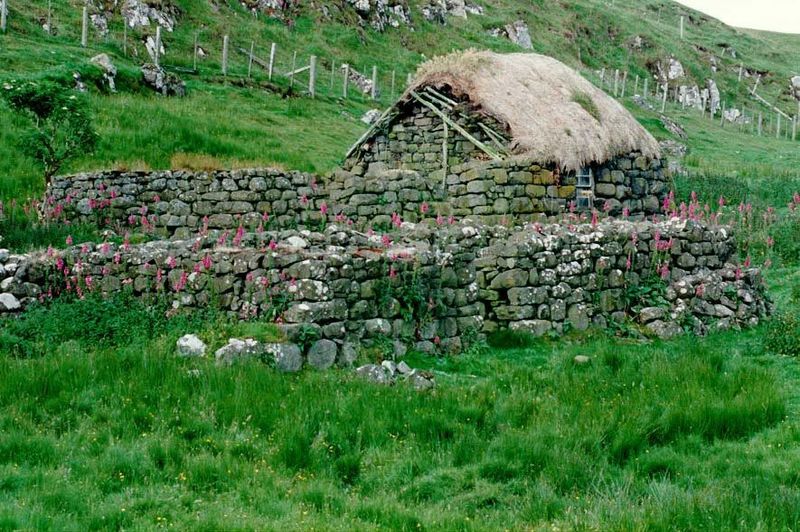 For lack of wood, stone is the primary construction material.